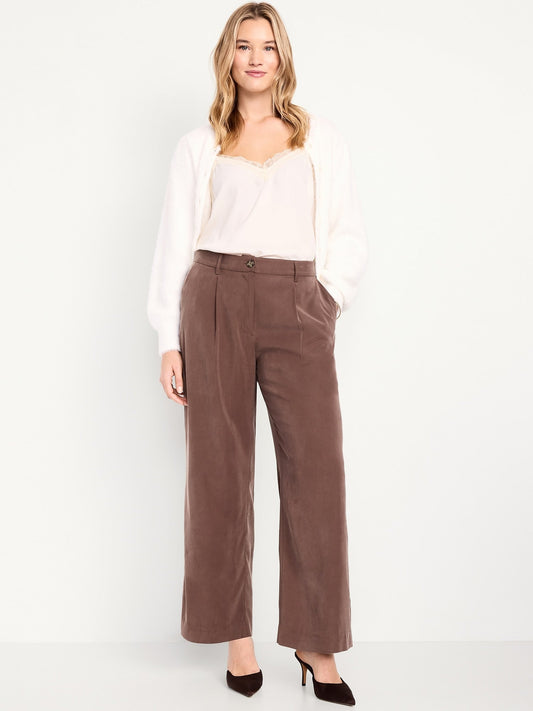 High-Waisted Taylor Trouser Wide-Leg Pants